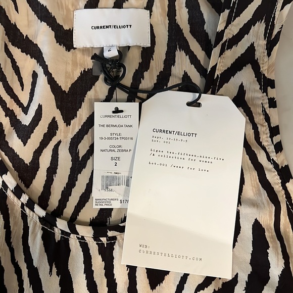 NWT Current/Elliott zebra print tank in size 2. Fits like a medium. - Picture 3 of 3